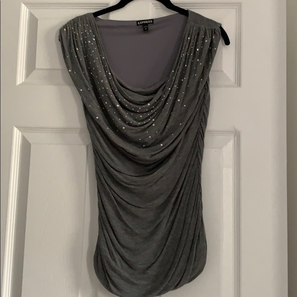 Express gray tank top